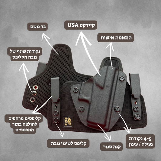 נרתיק לאקדח דגם מעיין-יד ימין  פנימי חיצוני - Sig sauer p365 XL